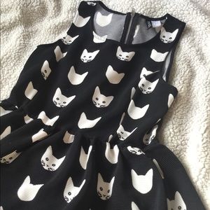 Cat print dress
